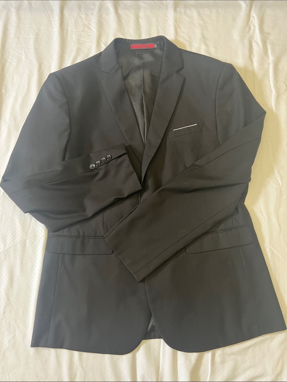 CloudStyle Classic Black Men's Blazer - Tailored Single-Breasted Jacket